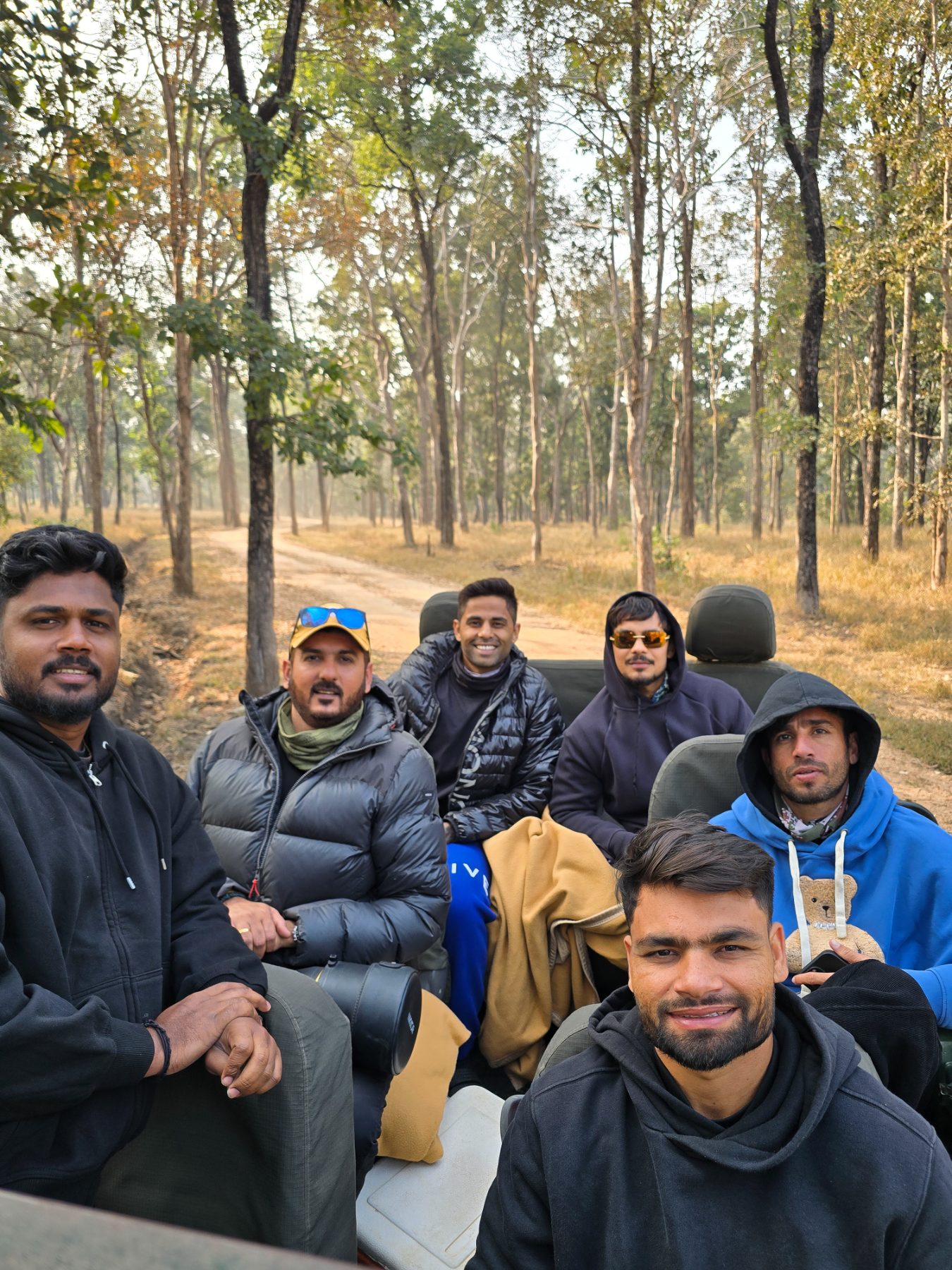 On safari with members of the Indian cricket team