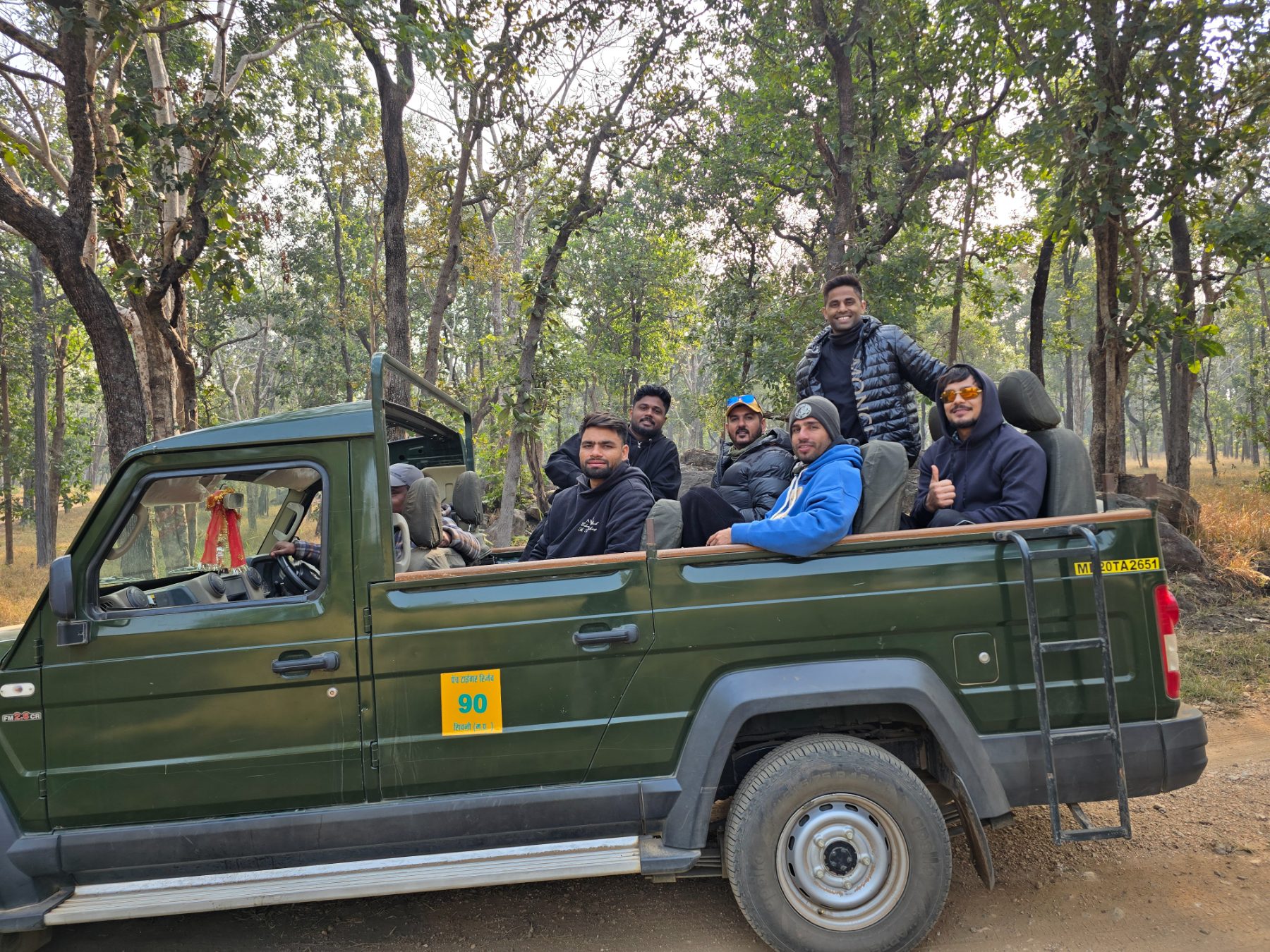 On a drive with guests